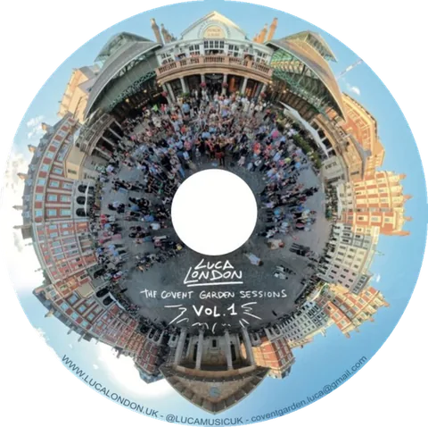 Covent Garden 360° tiny-planet - Luca London CD label